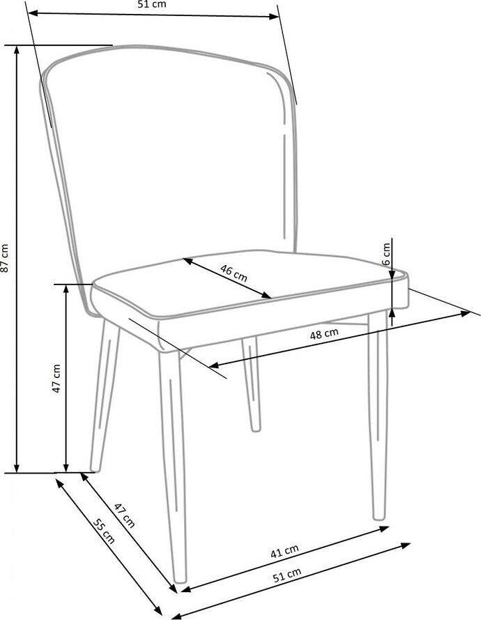 Kitchen Chair Islamabad | size: Width: 51cm, Height: 86cm, Depth: 55cm | color: Gray | image: 7 | variant: 1002394