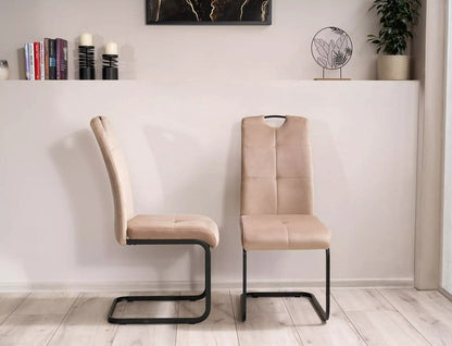 Kitchen Chair Izmir | size: Width: 43cm, Height: 101cm, Depth: 47cm | color: Beige | image: 2 | variant: 1003954