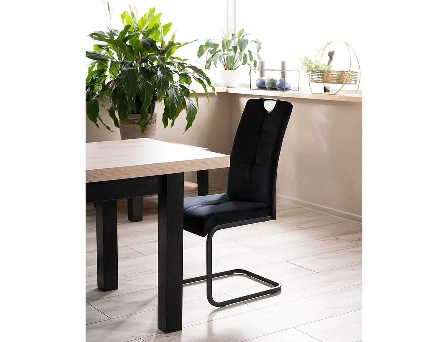 Kitchen Chair Izmir | size: Width: 43cm, Height: 101cm, Depth: 47cm | color: Black | image: 2 | variant: 1003955