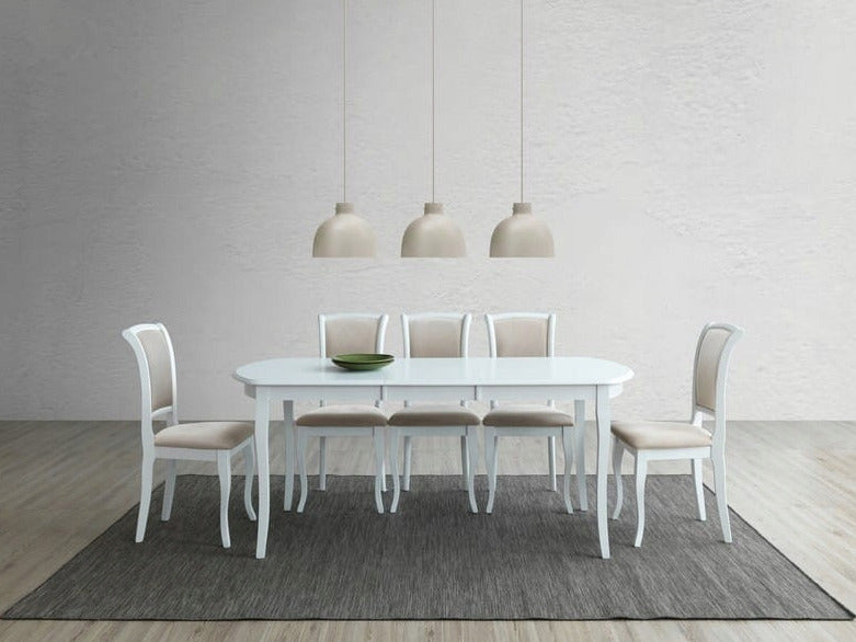 Kitchen Chair Jeddah | size: Width: 45cm, Height: 96cm, Depth: 42cm | color: White/Beige | image: 2 | variant: 1003676