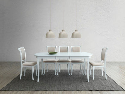 Kitchen Chair Jeddah | size: Width: 45cm, Height: 96cm, Depth: 42cm | color: White/Beige | image: 2 | variant: 1003676