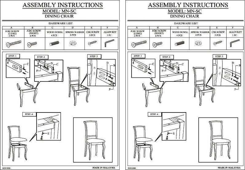 Kitchen Chair Jeddah | size: Width: 45cm, Height: 96cm, Depth: 42cm | color: White/Grey | image: 4 | variant: 1003679