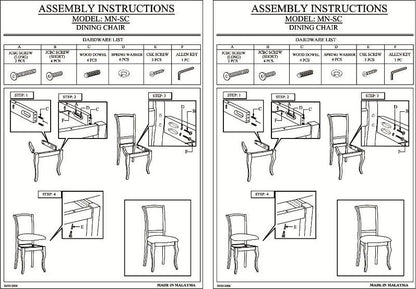 Kitchen Chair Jeddah | size: Width: 45cm, Height: 96cm, Depth: 42cm | color: White/Grey | image: 4 | variant: 1003679