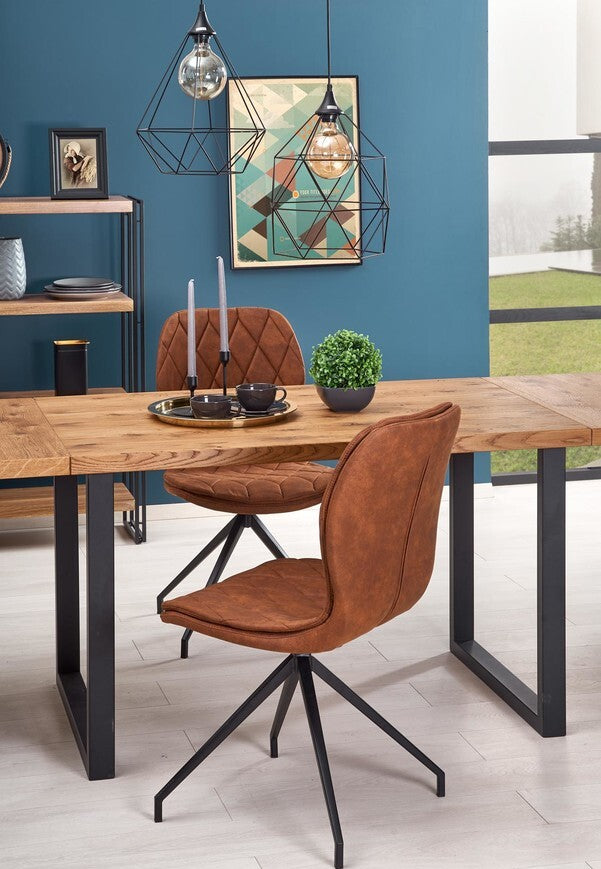 Kitchen Chair Jelgava | size: Width: 49cm, Height: 90cm, Depth: 62cm | color: Brown | image: 5 | variant: 1002191