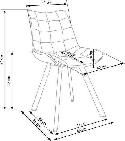 Kitchen Chair Jonava | size: Width: 46cm, Height: 84cm, Depth: 61cm | color: Red | image: 8 | variant: 1002245