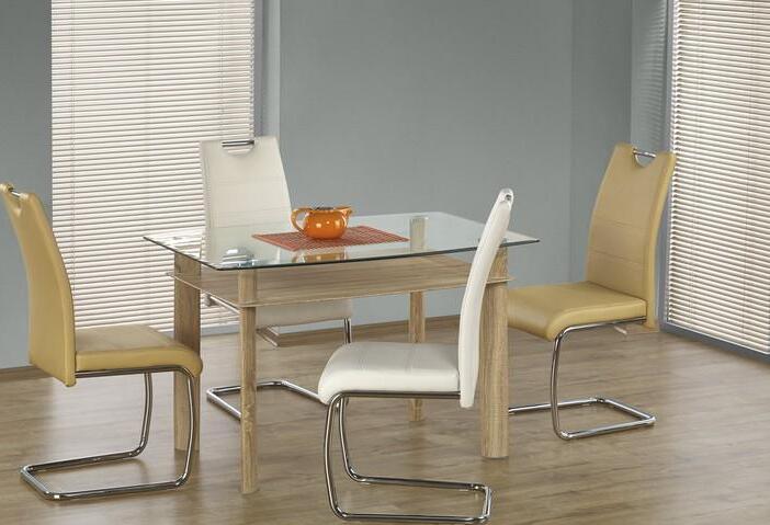 Kitchen Chair K211 | size: Width: 42cm, Height: 97cm, Depth: 60cm | color: Beige | image: 3 | variant: 1003081