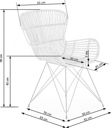 Kitchen Chair K335 | size: Width: 61cm, Height: 90cm, Depth: 63cm | color: Beige | image: 5 | variant: 1003156