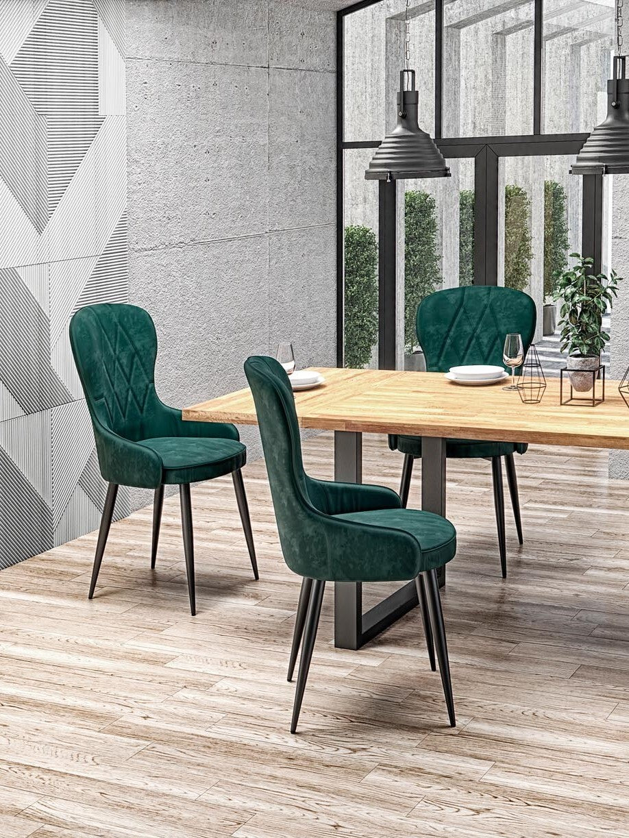 Kitchen Chair K366 | size: Width: 52cm, Height: 92cm, Depth: 58cm | color: Green | image: 8 | variant: 1003175