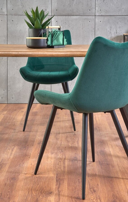 Kitchen Chair K388 | size: Width: 53cm, Height: 87cm, Depth: 61cm | color: Green | image: 6 | variant: 1003205