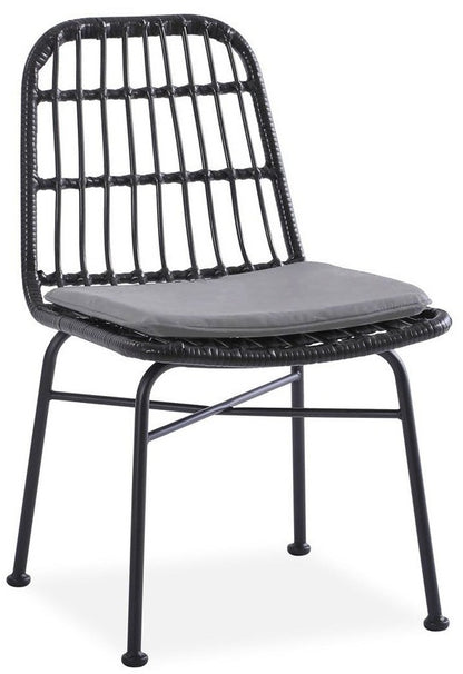 Kitchen Chair K401 | size: Width: 47cm, Height: 85cm, Depth: 45cm | color: Black/Grey | image: 0 | variant: 1003215