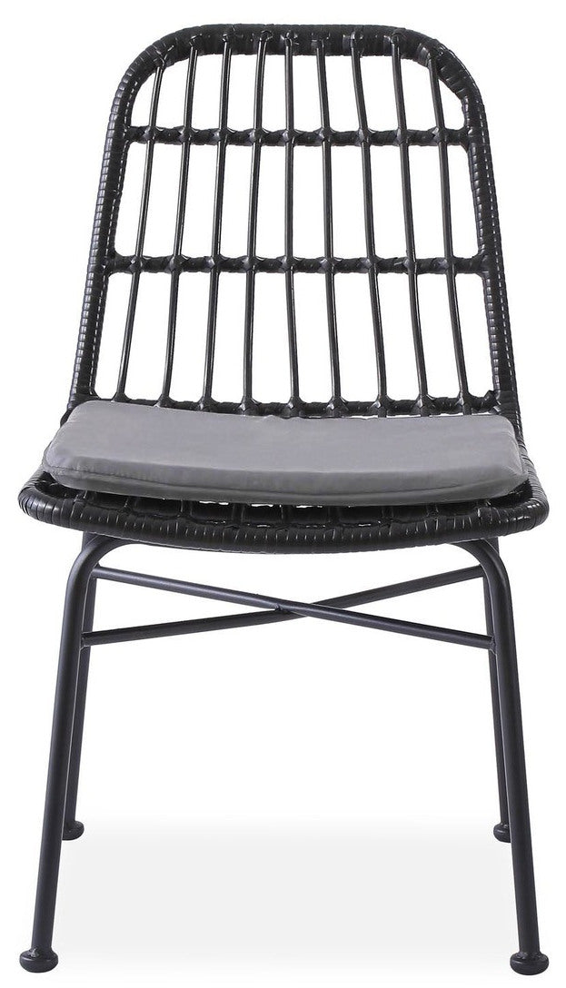 Kitchen Chair K401 | size: Width: 47cm, Height: 85cm, Depth: 45cm | color: Black/Grey | image: 2 | variant: 1003215
