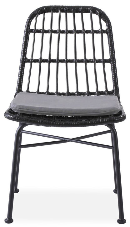 Kitchen Chair K401 | size: Width: 47cm, Height: 85cm, Depth: 45cm | color: Black/Grey | image: 2 | variant: 1003215