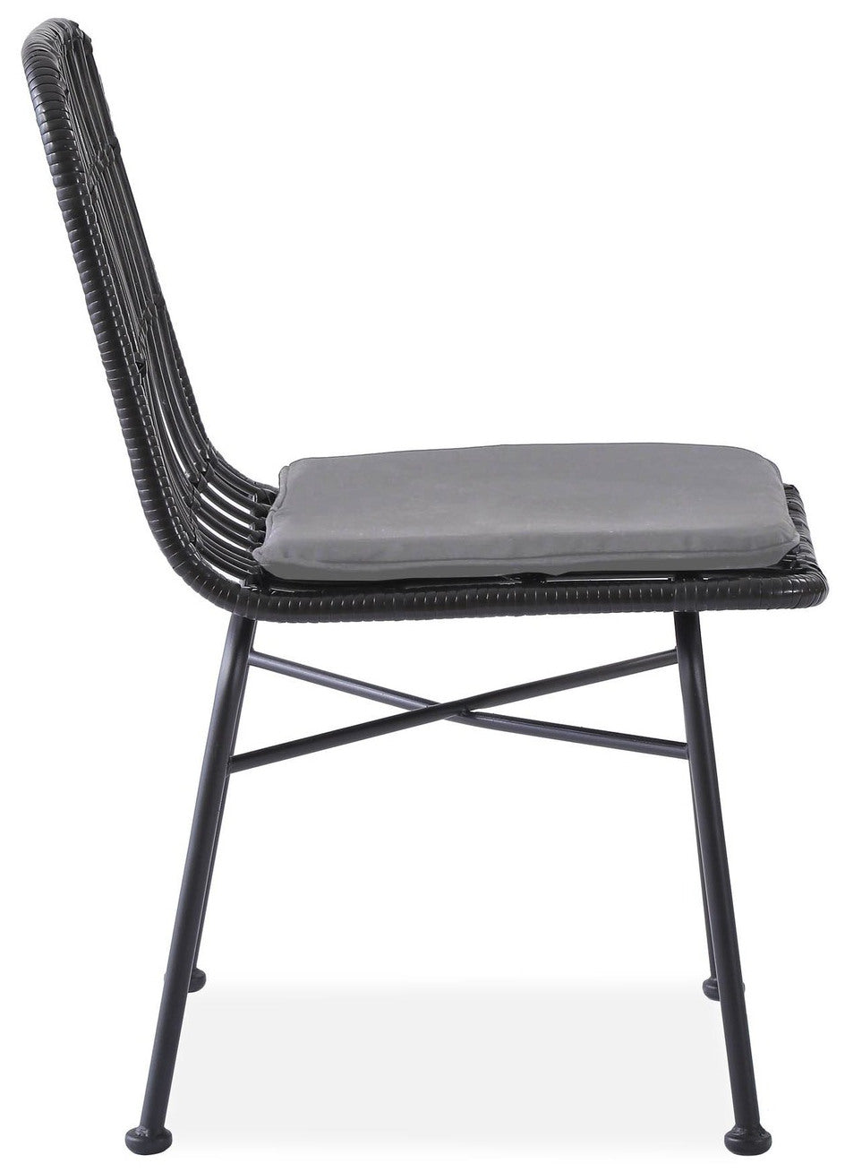 Kitchen Chair K401 | size: Width: 47cm, Height: 85cm, Depth: 45cm | color: Black/Grey | image: 3 | variant: 1003215