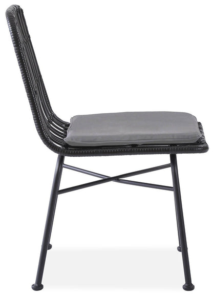 Kitchen Chair K401 | size: Width: 47cm, Height: 85cm, Depth: 45cm | color: Black/Grey | image: 3 | variant: 1003215