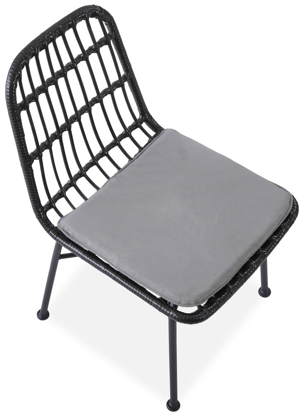 Kitchen Chair K401 | size: Width: 47cm, Height: 85cm, Depth: 45cm | color: Black/Grey | image: 5 | variant: 1003215