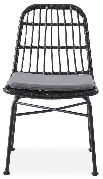 Kitchen Chair K401 | size: Width: 47cm, Height: 85cm, Depth: 45cm | color: Black/Grey | image: 6 | variant: 1003215