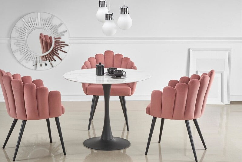 Kitchen Chair K410 | size: Width: 62cm, Height: 85cm, Depth: 62cm | color: Pink | image: 7 | variant: 1003223