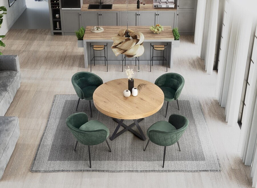 Kitchen Chair K430 | size: Width: 61cm, Height: 77cm, Depth: 54cm | color: Green | image: 6 | variant: 1003262