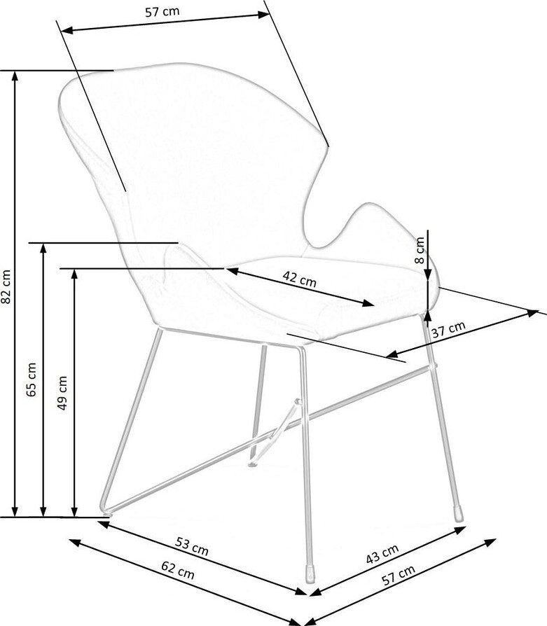 Kitchen Chair K458 | size: Width: 57cm, Height: 82cm, Depth: 62cm | color: Green | image: 7 | variant: 1003322