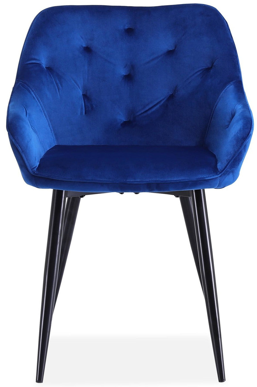 Kitchen Chair K487 | size: Width: 56cm, Height: 81cm, Depth: 65cm | color: Blue | image: 2 | variant: 1003345