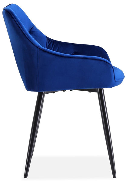Kitchen Chair K487 | size: Width: 56cm, Height: 81cm, Depth: 65cm | color: Blue | image: 3 | variant: 1003345