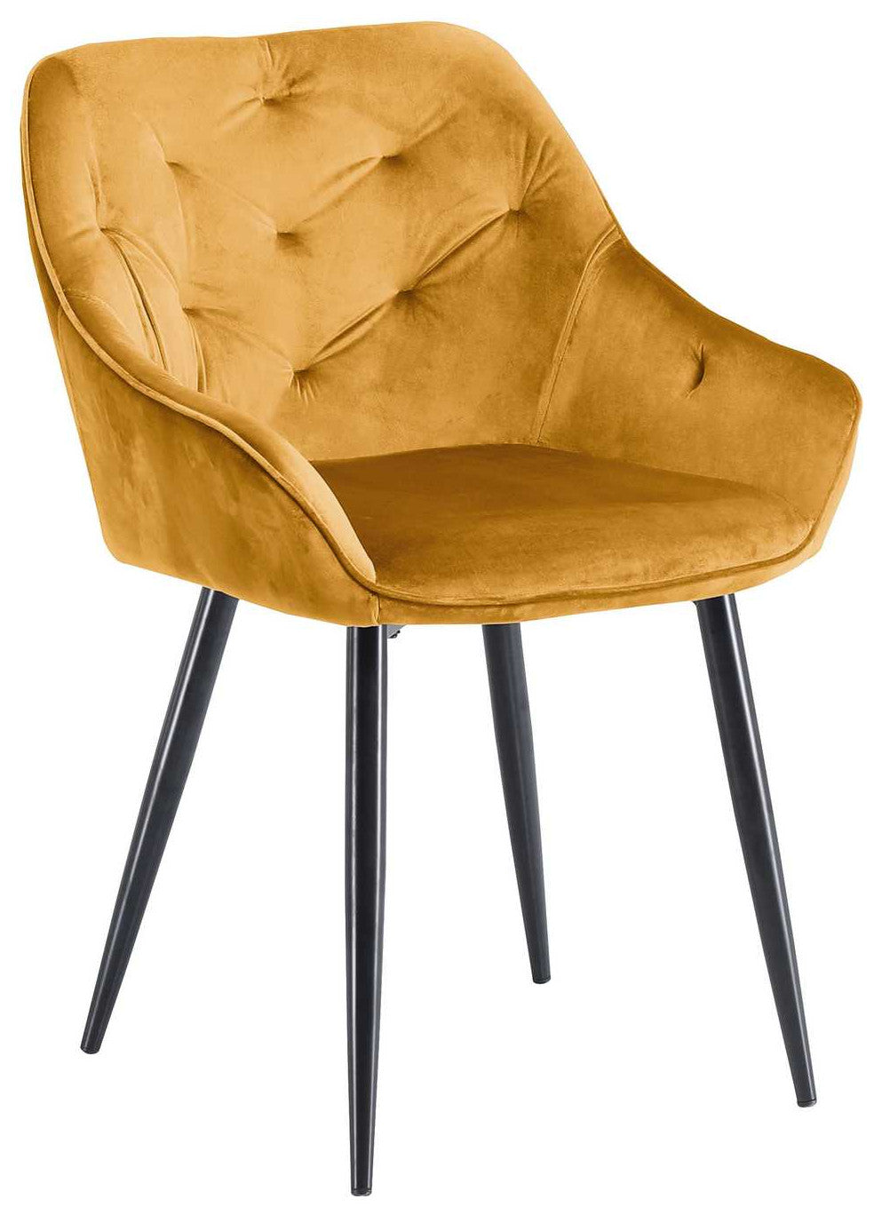 Kitchen Chair K487 | size: Width: 56cm, Height: 81cm, Depth: 65cm | color: Yellow | image: 1 | variant: 1003346