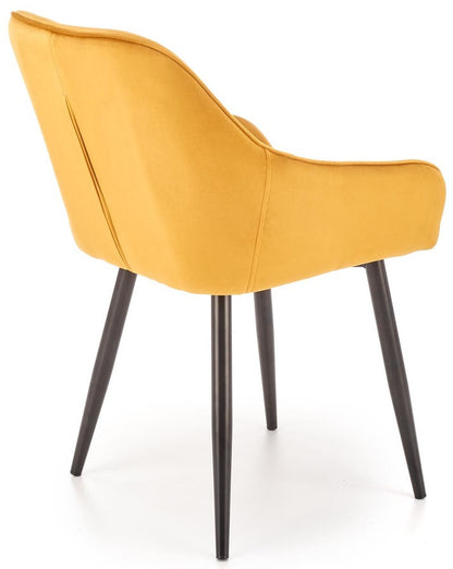 Kitchen Chair K487 | size: Width: 56cm, Height: 81cm, Depth: 65cm | color: Yellow | image: 2 | variant: 1003346