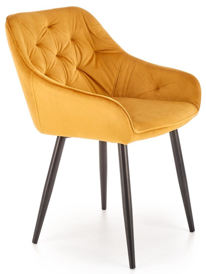 Kitchen Chair K487 | size: Width: 56cm, Height: 81cm, Depth: 65cm | color: Yellow | image: 3 | variant: 1003346