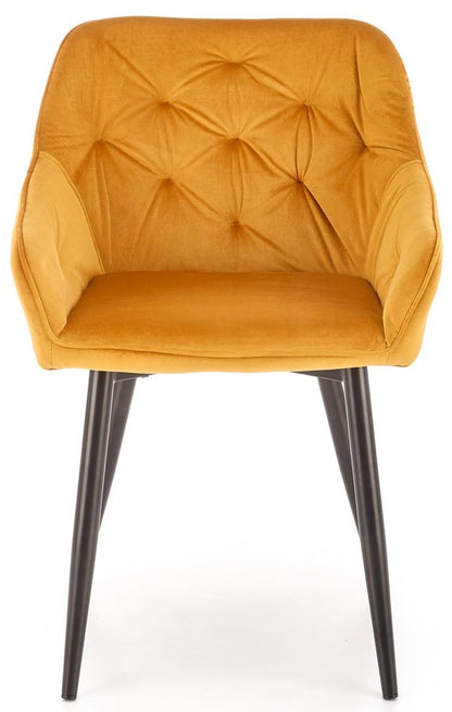 Kitchen Chair K487 | size: Width: 56cm, Height: 81cm, Depth: 65cm | color: Yellow | image: 5 | variant: 1003346
