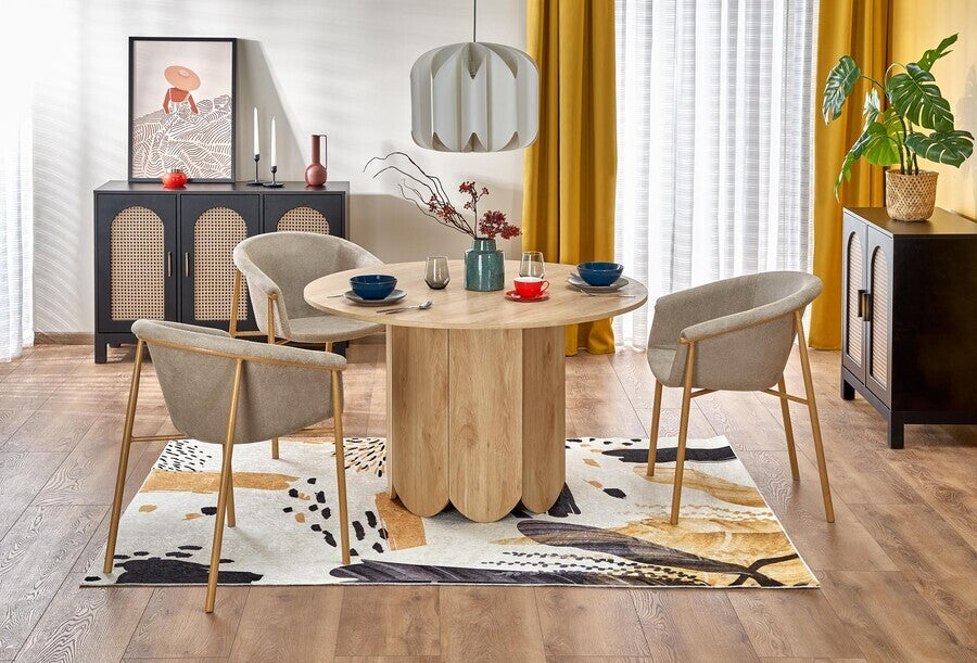 Kitchen Chair K489 | size: Width: 59cm, Height: 80cm, Depth: 56cm | color: Beige | image: 2 | variant: 1003349