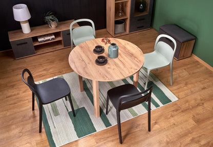 Kitchen Chair K490 | size: Width: 46cm, Height: 80cm, Depth: 55cm | color: Black | image: 2 | variant: 1003353