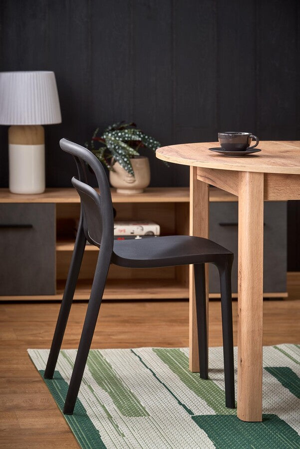 Kitchen Chair K490 | size: Width: 46cm, Height: 80cm, Depth: 55cm | color: Black | image: 3 | variant: 1003353