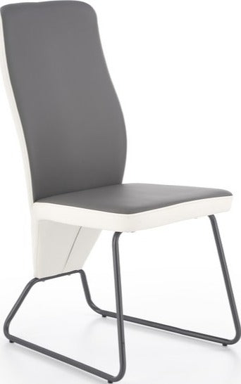 Kitchen Chair Kaunas | size: Width: 45cm, Height: 96cm, Depth: 57cm | color: White/Grey | image: 1 | variant: 1002216