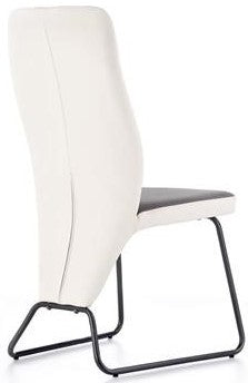 Kitchen Chair Kaunas | size: Width: 45cm, Height: 96cm, Depth: 57cm | color: White/Grey | image: 2 | variant: 1002216