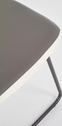 Kitchen Chair Kaunas | size: Width: 45cm, Height: 96cm, Depth: 57cm | color: White/Grey | image: 4 | variant: 1002216