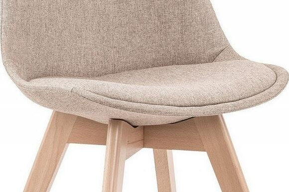 Kitchen Chair Klaipeda | size: Width: 48cm, Height: 83cm, Depth: 54cm | color: Beige | image: 2 | variant: 1002219
