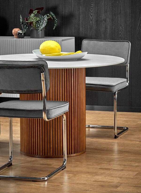 Kitchen Chair La Coruna | size: Width: 49cm, Height: 85cm, Depth: 55cm | color: Gray | image: 1 | variant: 1002501