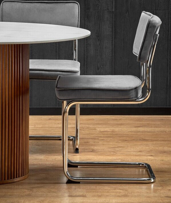 Kitchen Chair La Coruna | size: Width: 49cm, Height: 85cm, Depth: 55cm | color: Gray | image: 4 | variant: 1002501