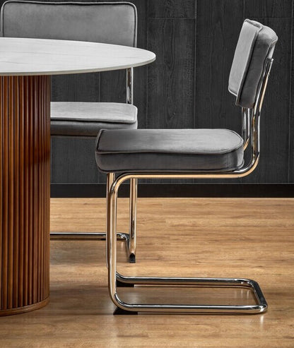 Kitchen Chair La Coruna | size: Width: 49cm, Height: 85cm, Depth: 55cm | color: Gray | image: 4 | variant: 1002501