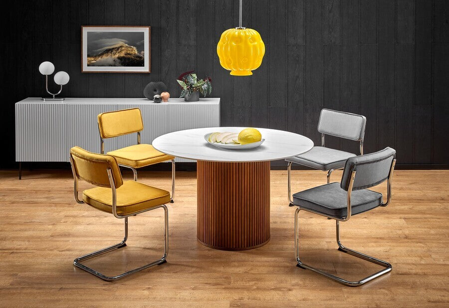 Kitchen Chair La Coruna | size: Width: 49cm, Height: 85cm, Depth: 55cm | color: Yellow | image: 3 | variant: 1002500