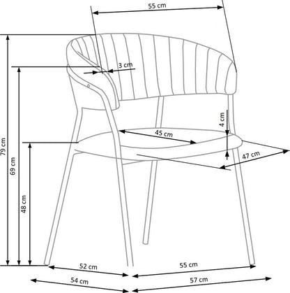Kitchen Chair Larnaca | size: Width: 57cm, Height: 79cm, Depth: 54cm | color: Green | image: 7 | variant: 1002348