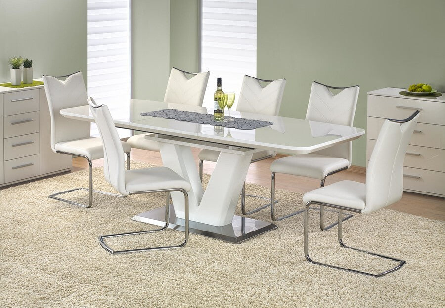 Kitchen Chair Liepaja | size: Width: 44cm, Height: 100cm, Depth: 59cm | color: White | image: 3 | variant: 1002187
