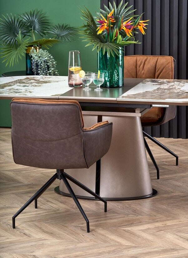 Kitchen Chair Logrono | size: Width: 61cm, Height: 85cm, Depth: 61cm | color: Brown | image: 1 | variant: 1002534
