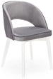 Kitchen Chair Lyon | size: Width: 51cm, Height: 78cm, Depth: 57cm | color: White/Grey | image: 1 | variant: 1002555