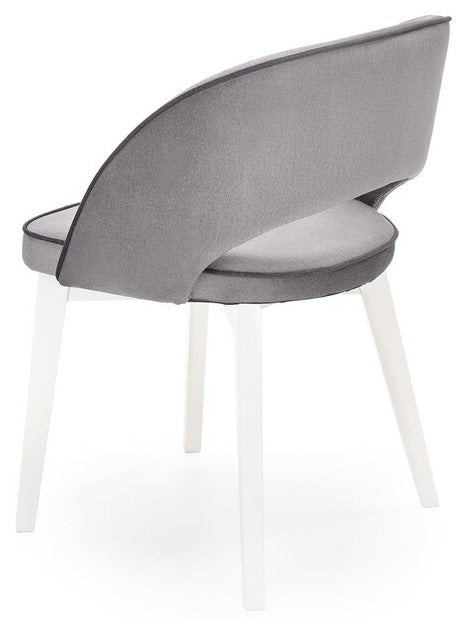Kitchen Chair Lyon | size: Width: 51cm, Height: 78cm, Depth: 57cm | color: White/Grey | image: 3 | variant: 1002555