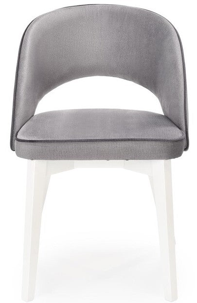 Kitchen Chair Lyon | size: Width: 51cm, Height: 78cm, Depth: 57cm | color: White/Grey | image: 4 | variant: 1002555