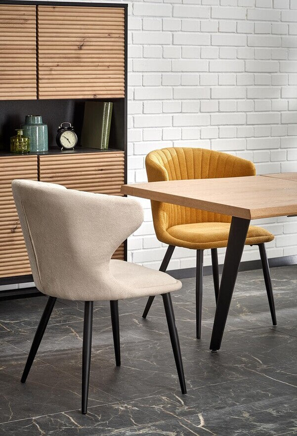 Kitchen Chair Madrid | size: Width: 56cm, Height: 84cm, Depth: 58cm | color: Yellow | image: 3 | variant: 1002471