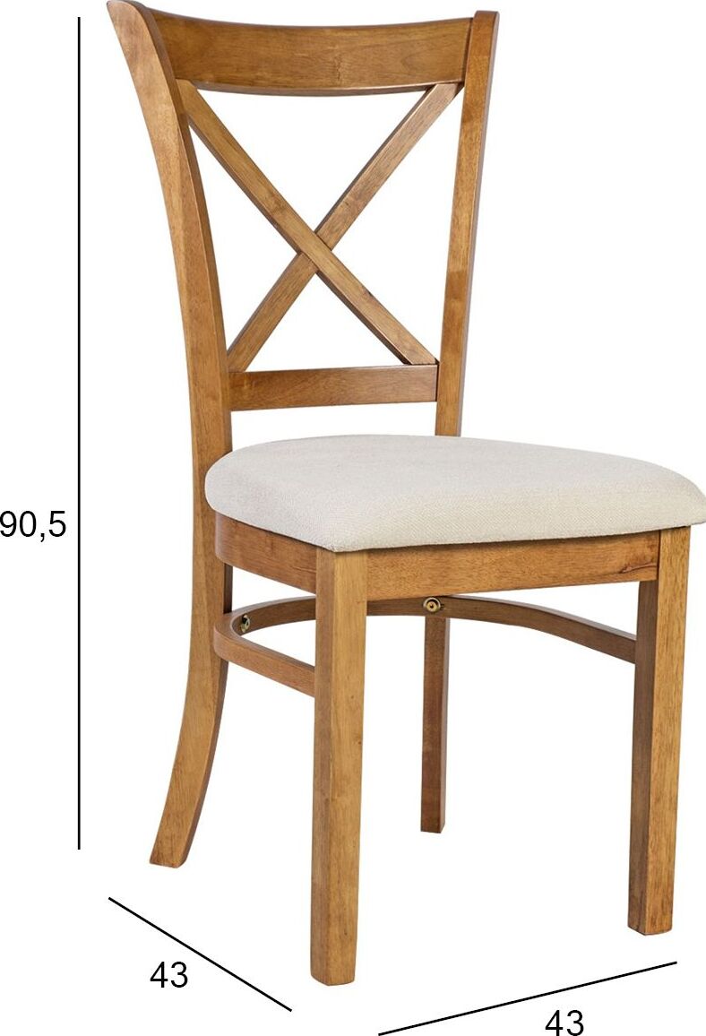 Kitchen Chair Maidstone | size: Width: 43cm, Height: 90.5cm, Depth: 43cm | color: White | image: 2 | variant: 1000873