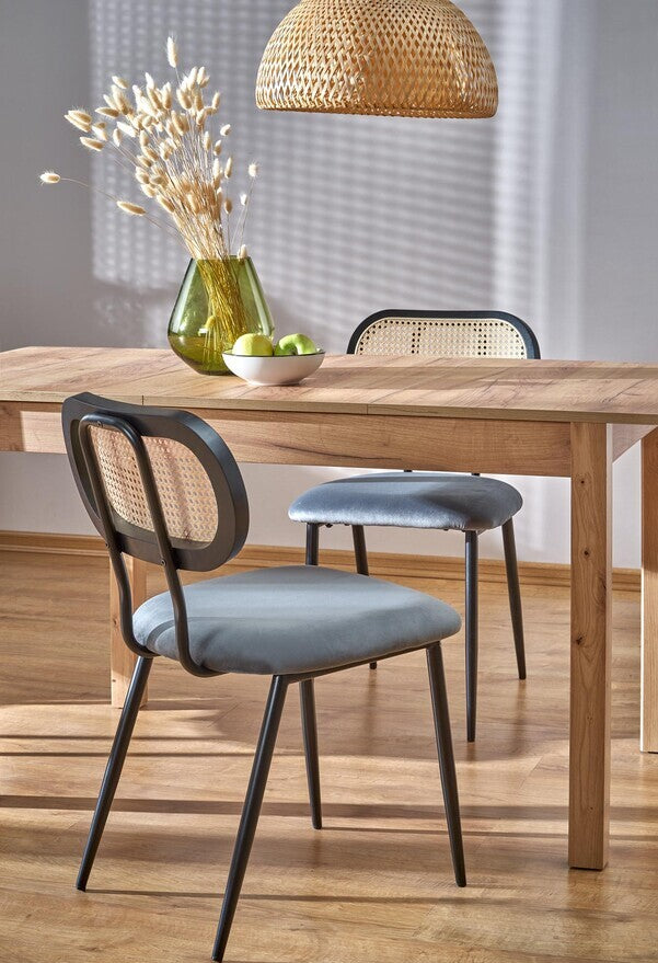 Kitchen Chair Malaga | size: Width: 53cm, Height: 84cm, Depth: 60cm | color: Gray | image: 1 | variant: 1002488