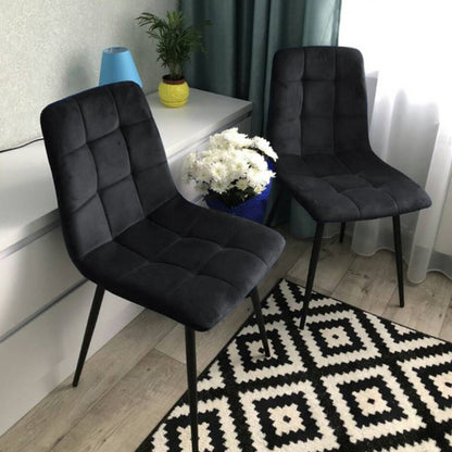 Kitchen Chair Mila 1 | size: Width: 47cm, Height: 87cm, Depth: 41cm | color: Black | image: 2 | variant: 1003805